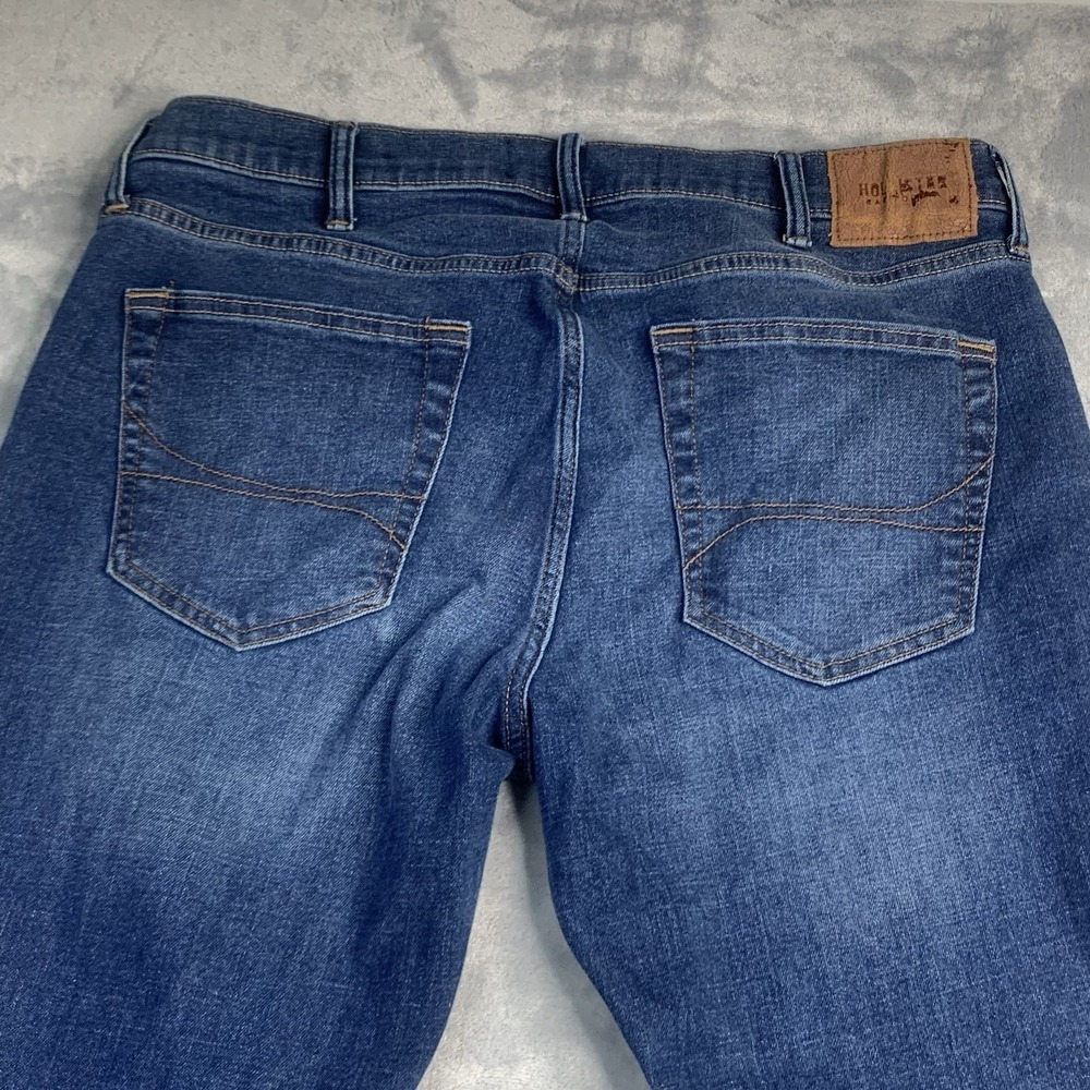 Hollister California Jeans Mens 36x32 Stacked Skinny Advanced Stretch Dark Blue - Picture 9 of 10